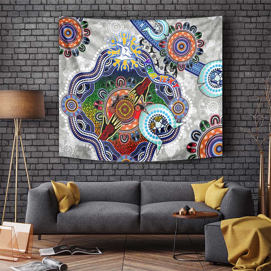 Custom NAIDOC Week 2024 North Melbourne Kangaroos Tapestry Australia Aboriginal Dot Painting