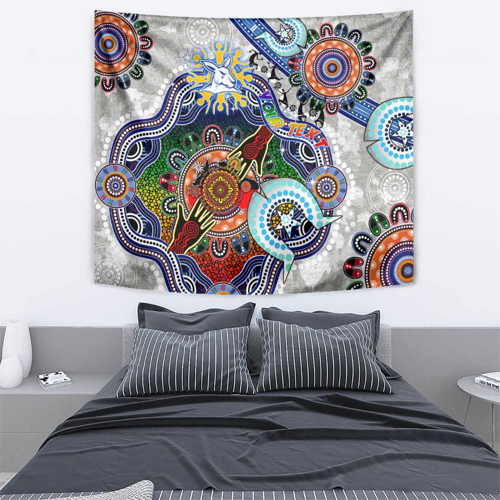 Custom NAIDOC Week 2024 North Melbourne Kangaroos Tapestry Australia Aboriginal Dot Painting
