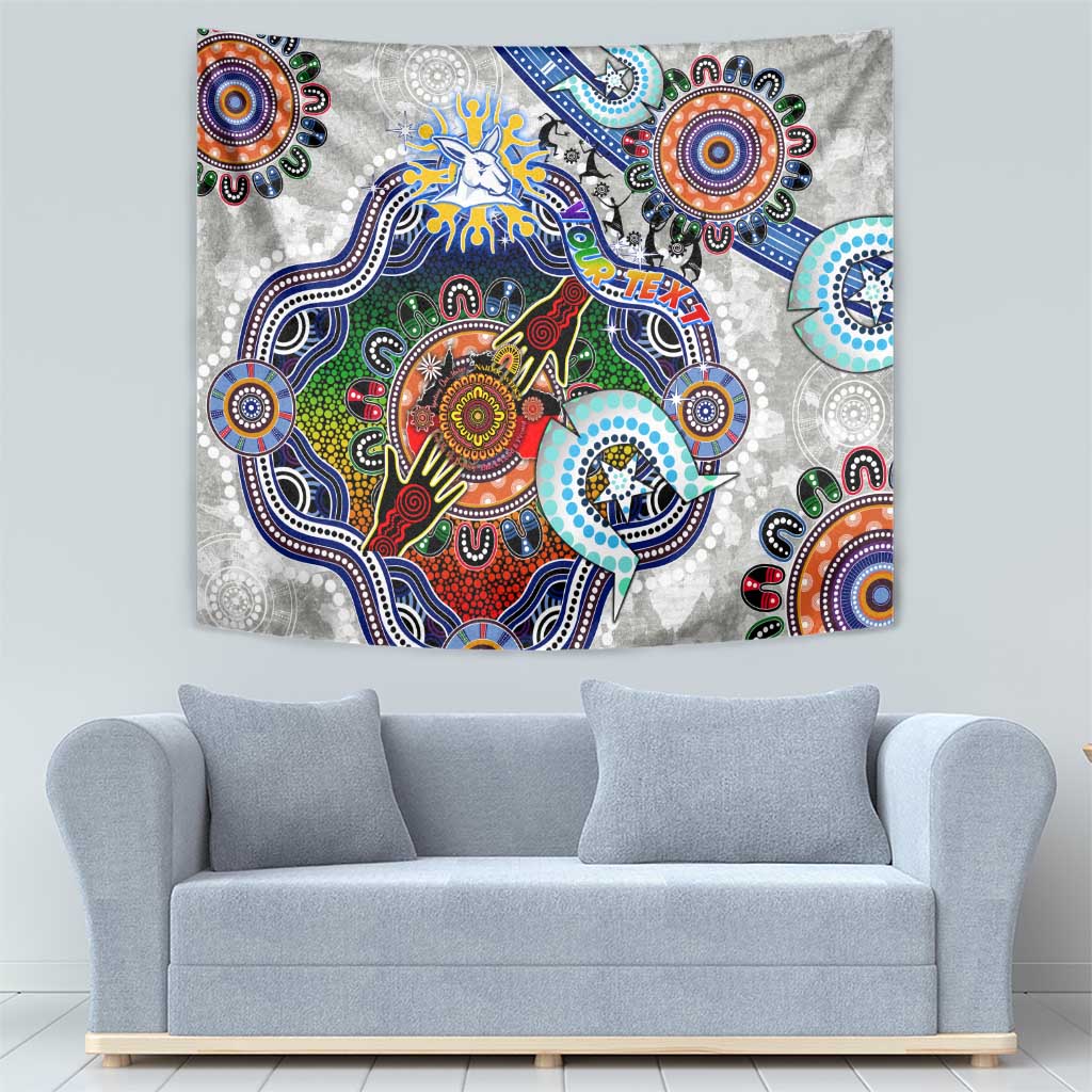 Custom NAIDOC Week 2024 North Melbourne Kangaroos Tapestry Australia Aboriginal Dot Painting