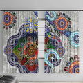 Custom NAIDOC Week 2024 North Melbourne Kangaroos Window Curtain Australia Aboriginal Dot Painting