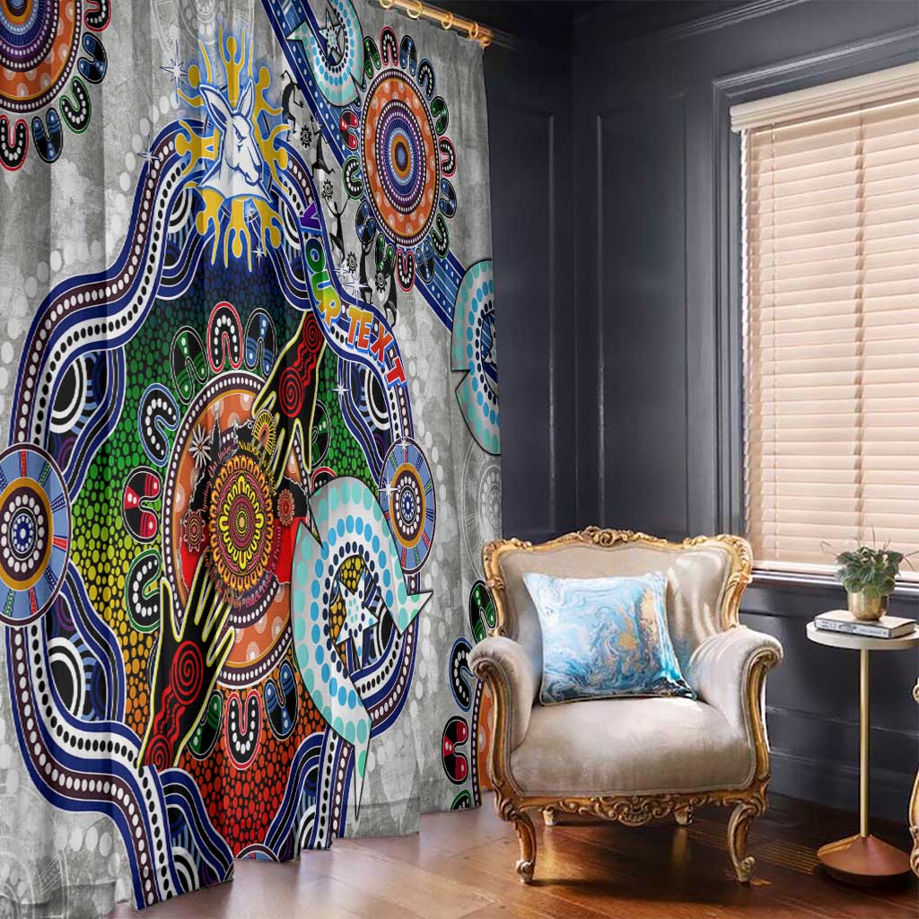 Custom NAIDOC Week 2024 North Melbourne Kangaroos Window Curtain Australia Aboriginal Dot Painting