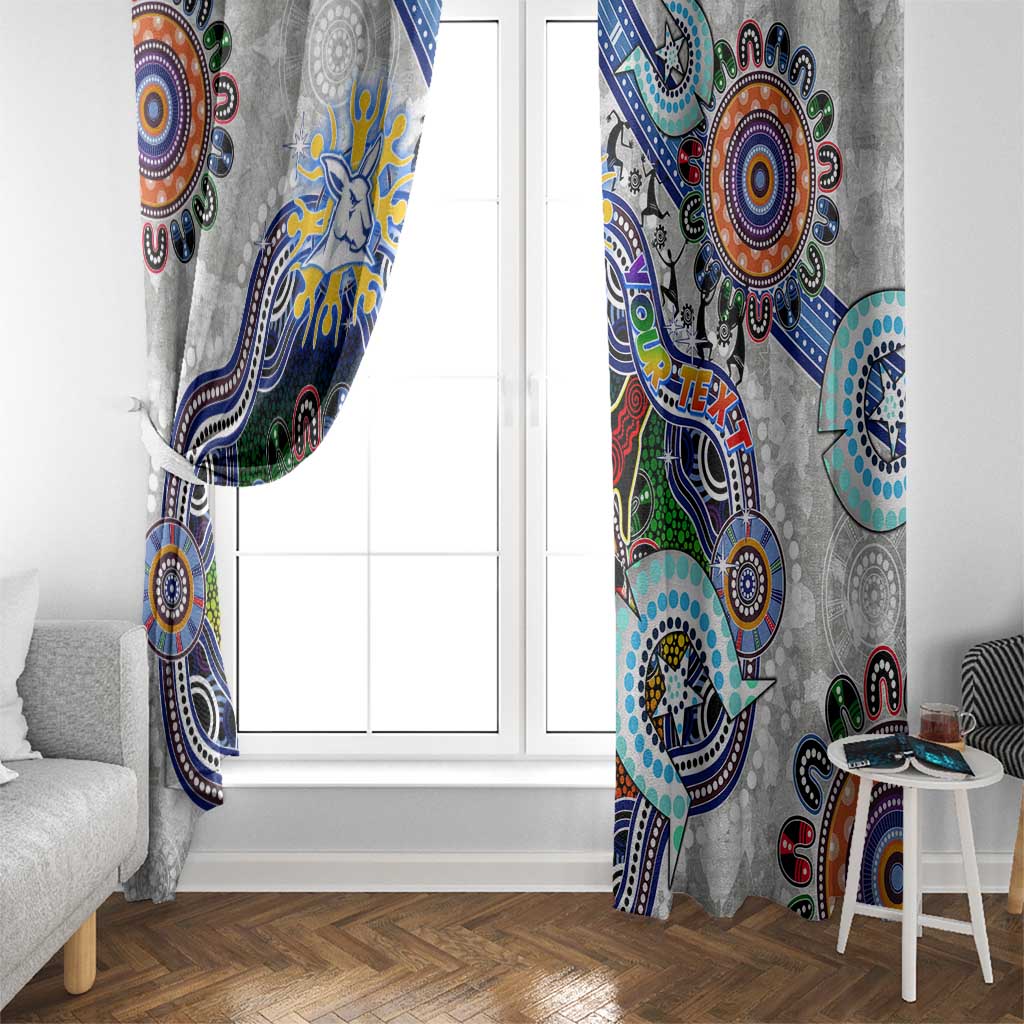 Custom NAIDOC Week 2024 North Melbourne Kangaroos Window Curtain Australia Aboriginal Dot Painting