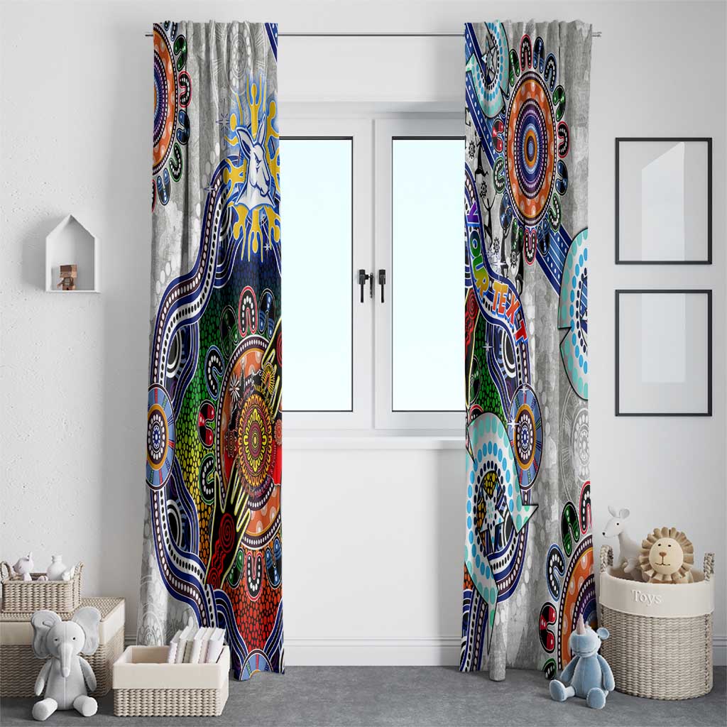 Custom NAIDOC Week 2024 North Melbourne Kangaroos Window Curtain Australia Aboriginal Dot Painting