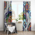 Custom NAIDOC Week 2024 North Melbourne Kangaroos Window Curtain Australia Aboriginal Dot Painting