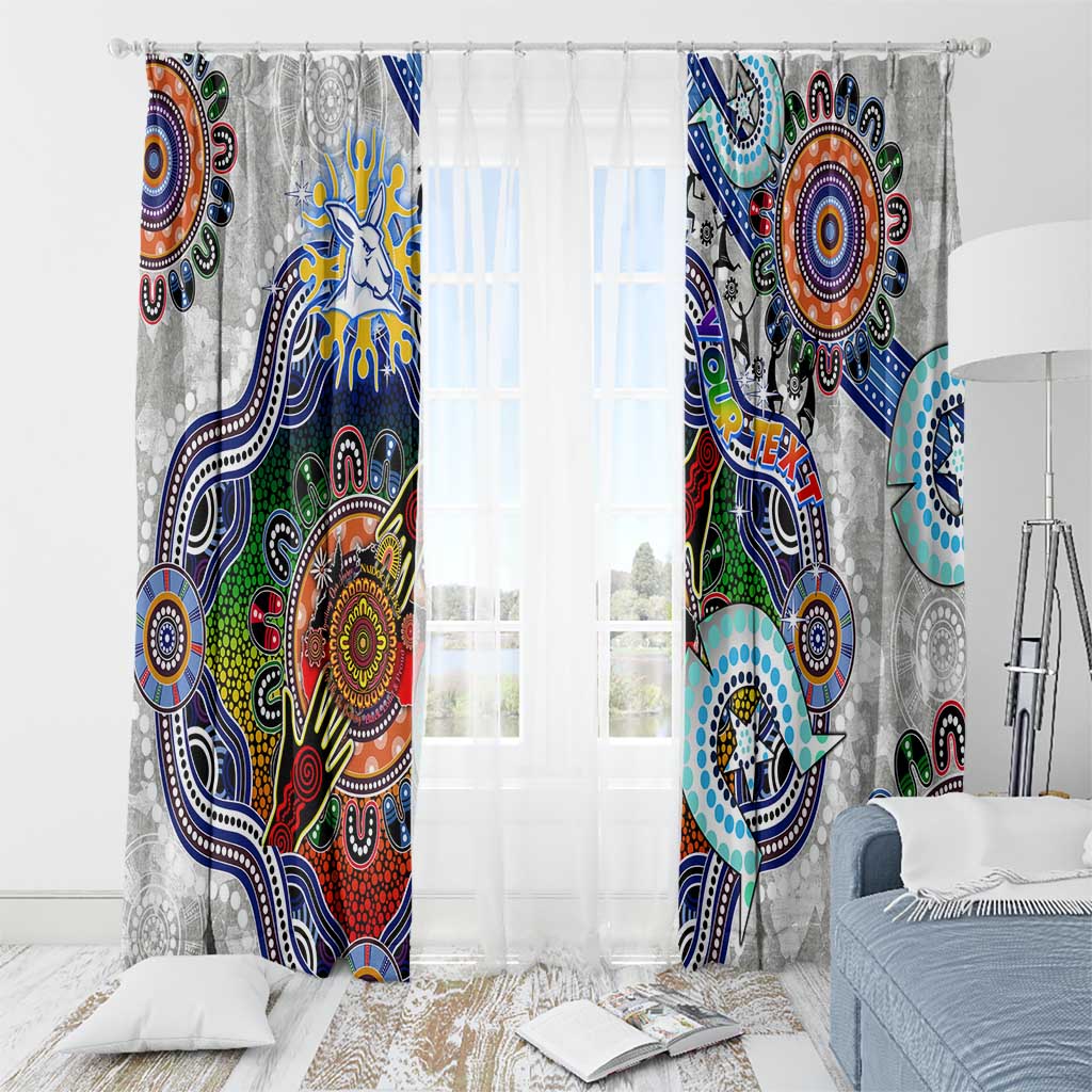 Custom NAIDOC Week 2024 North Melbourne Kangaroos Window Curtain Australia Aboriginal Dot Painting