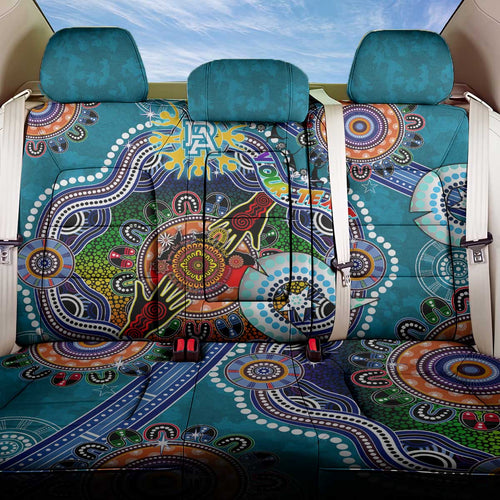 Custom NAIDOC Week 2024 Port Adelaide Power Back Car Seat Cover Australia Aboriginal Dot Painting