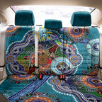 Custom NAIDOC Week 2024 Port Adelaide Power Back Car Seat Cover Australia Aboriginal Dot Painting