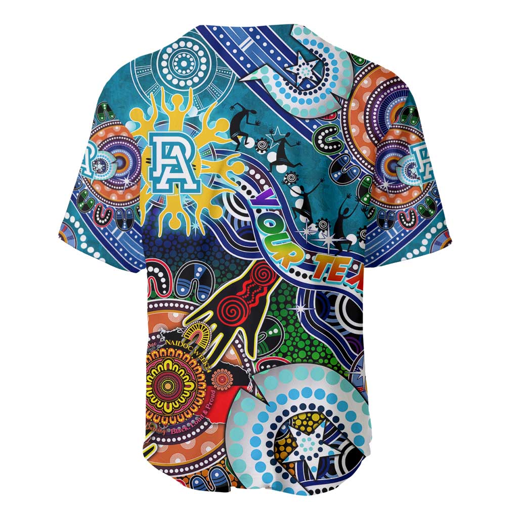 Custom NAIDOC Week 2024 Port Adelaide Power Baseball Jersey Australia Aboriginal Dot Painting