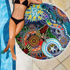 Custom NAIDOC Week 2024 Port Adelaide Power Beach Blanket Australia Aboriginal Dot Painting