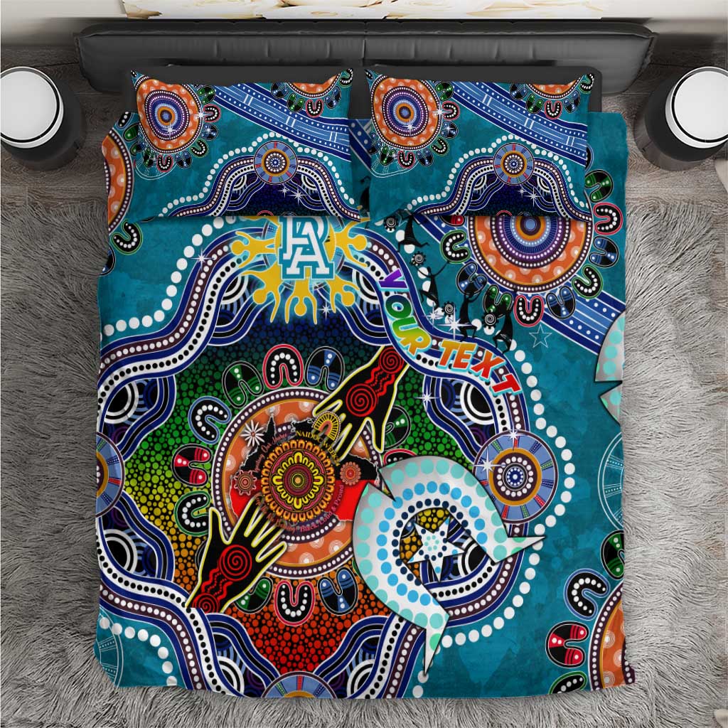 Custom NAIDOC Week 2024 Port Adelaide Power Bedding Set Australia Aboriginal Dot Painting