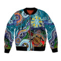 Custom NAIDOC Week 2024 Port Adelaide Power Bomber Jacket Australia Aboriginal Dot Painting