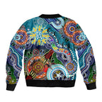 Custom NAIDOC Week 2024 Port Adelaide Power Bomber Jacket Australia Aboriginal Dot Painting