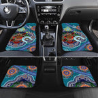 Custom NAIDOC Week 2024 Port Adelaide Power Car Mats Australia Aboriginal Dot Painting