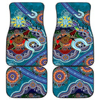 Custom NAIDOC Week 2024 Port Adelaide Power Car Mats Australia Aboriginal Dot Painting