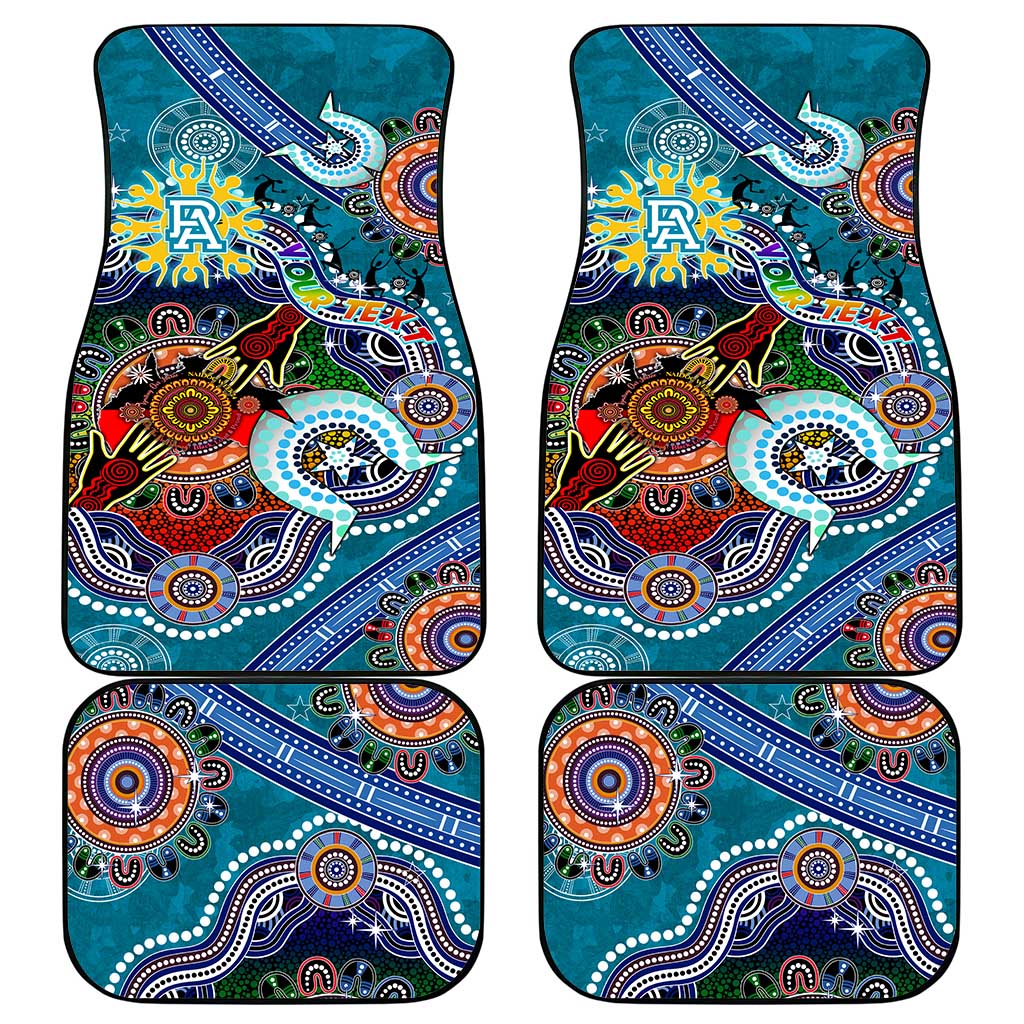 Custom NAIDOC Week 2024 Port Adelaide Power Car Mats Australia Aboriginal Dot Painting