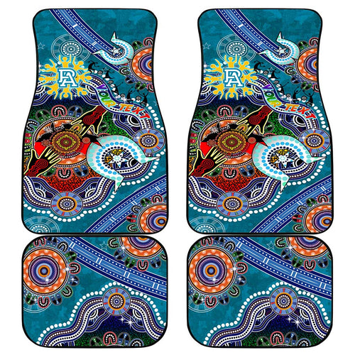 Custom NAIDOC Week 2024 Port Adelaide Power Car Mats Australia Aboriginal Dot Painting
