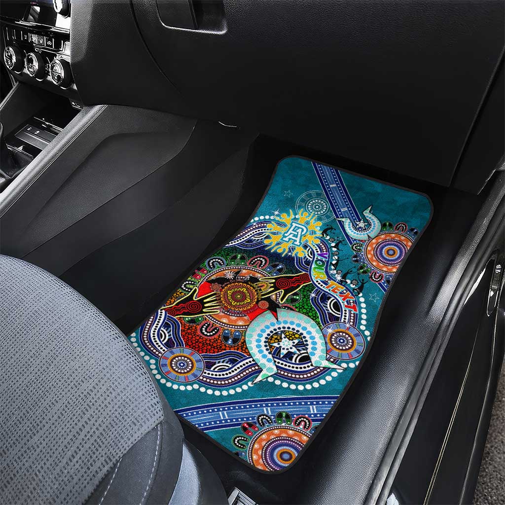 Custom NAIDOC Week 2024 Port Adelaide Power Car Mats Australia Aboriginal Dot Painting