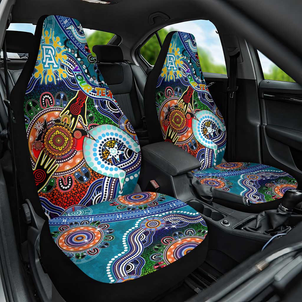 Custom NAIDOC Week 2024 Port Adelaide Power Car Seat Cover Australia Aboriginal Dot Painting