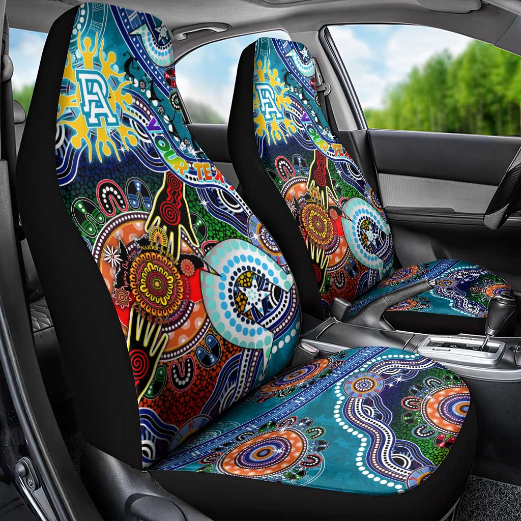 Custom NAIDOC Week 2024 Port Adelaide Power Car Seat Cover Australia Aboriginal Dot Painting