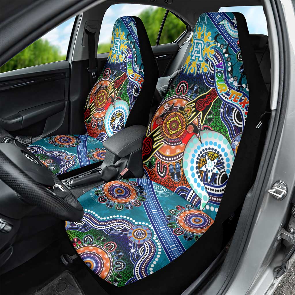 Custom NAIDOC Week 2024 Port Adelaide Power Car Seat Cover Australia Aboriginal Dot Painting