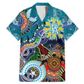 Custom NAIDOC Week 2024 Port Adelaide Power Family Matching Mermaid Dress and Hawaiian Shirt Australia Aboriginal Dot Painting