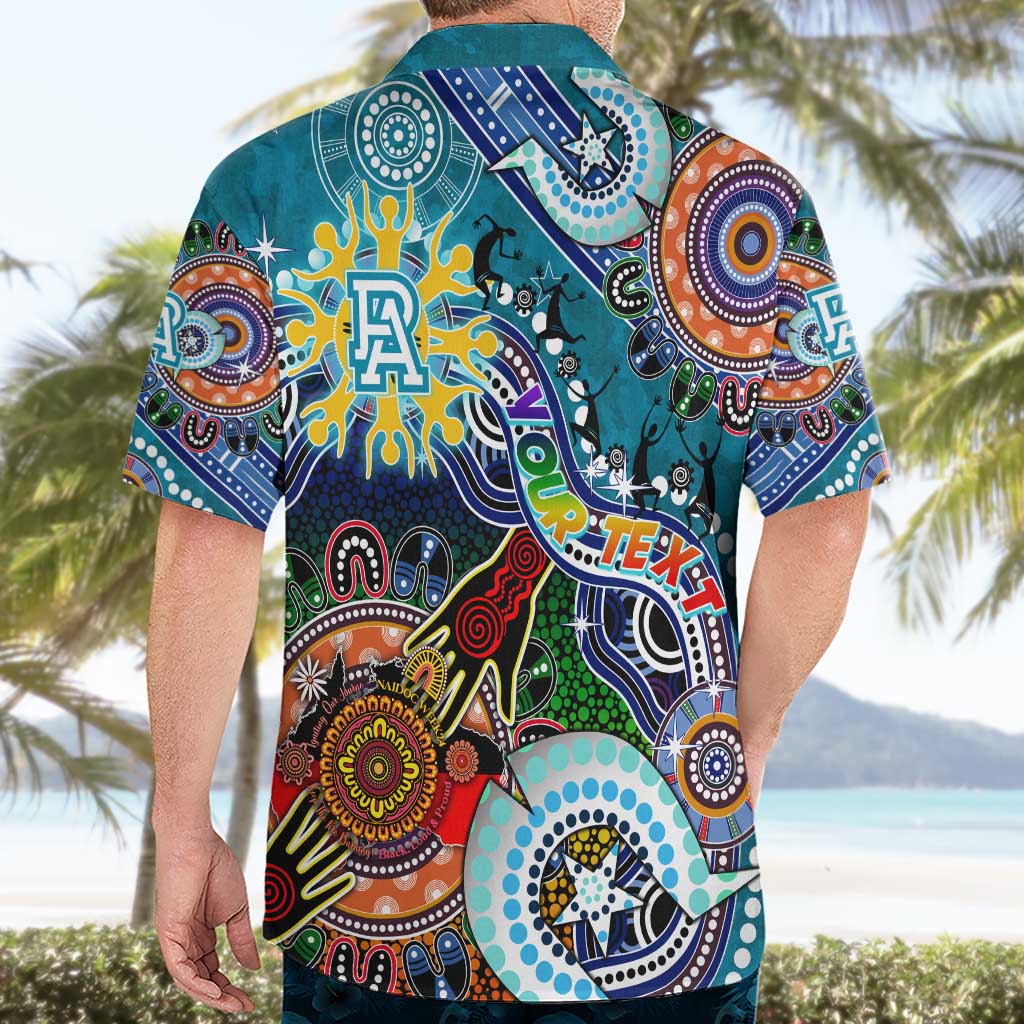 Custom NAIDOC Week 2024 Port Adelaide Power Hawaiian Shirt Australia Aboriginal Dot Painting