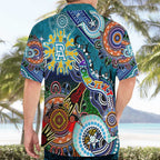 Custom NAIDOC Week 2024 Port Adelaide Power Hawaiian Shirt Australia Aboriginal Dot Painting