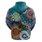 Custom NAIDOC Week 2024 Port Adelaide Power Hoodie Australia Aboriginal Dot Painting