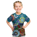 Custom NAIDOC Week 2024 Port Adelaide Power Kid T Shirt Australia Aboriginal Dot Painting