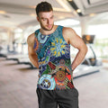 Custom NAIDOC Week 2024 Port Adelaide Power Men Tank Top Australia Aboriginal Dot Painting
