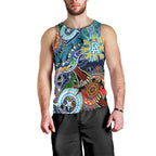 Custom NAIDOC Week 2024 Port Adelaide Power Men Tank Top Australia Aboriginal Dot Painting
