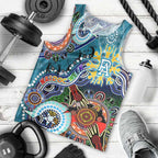 Custom NAIDOC Week 2024 Port Adelaide Power Men Tank Top Australia Aboriginal Dot Painting
