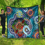 Custom NAIDOC Week 2024 Port Adelaide Power Quilt Australia Aboriginal Dot Painting