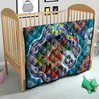 Custom NAIDOC Week 2024 Port Adelaide Power Quilt Australia Aboriginal Dot Painting