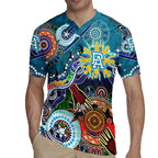 Custom NAIDOC Week 2024 Port Adelaide Power Rugby Jersey Australia Aboriginal Dot Painting