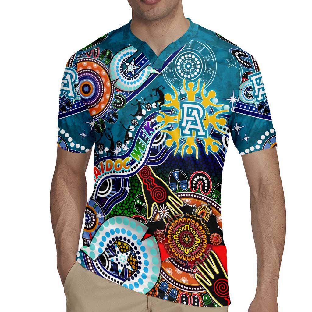 Custom NAIDOC Week 2024 Port Adelaide Power Rugby Jersey Australia Aboriginal Dot Painting