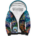 Custom NAIDOC Week 2024 Port Adelaide Power Sherpa Hoodie Australia Aboriginal Dot Painting