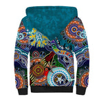 Custom NAIDOC Week 2024 Port Adelaide Power Sherpa Hoodie Australia Aboriginal Dot Painting