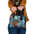 Custom NAIDOC Week 2024 Port Adelaide Power Shoulder Handbag Australia Aboriginal Dot Painting