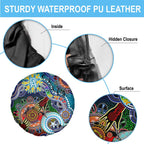 Custom NAIDOC Week 2024 Port Adelaide Power Spare Tire Cover Australia Aboriginal Dot Painting
