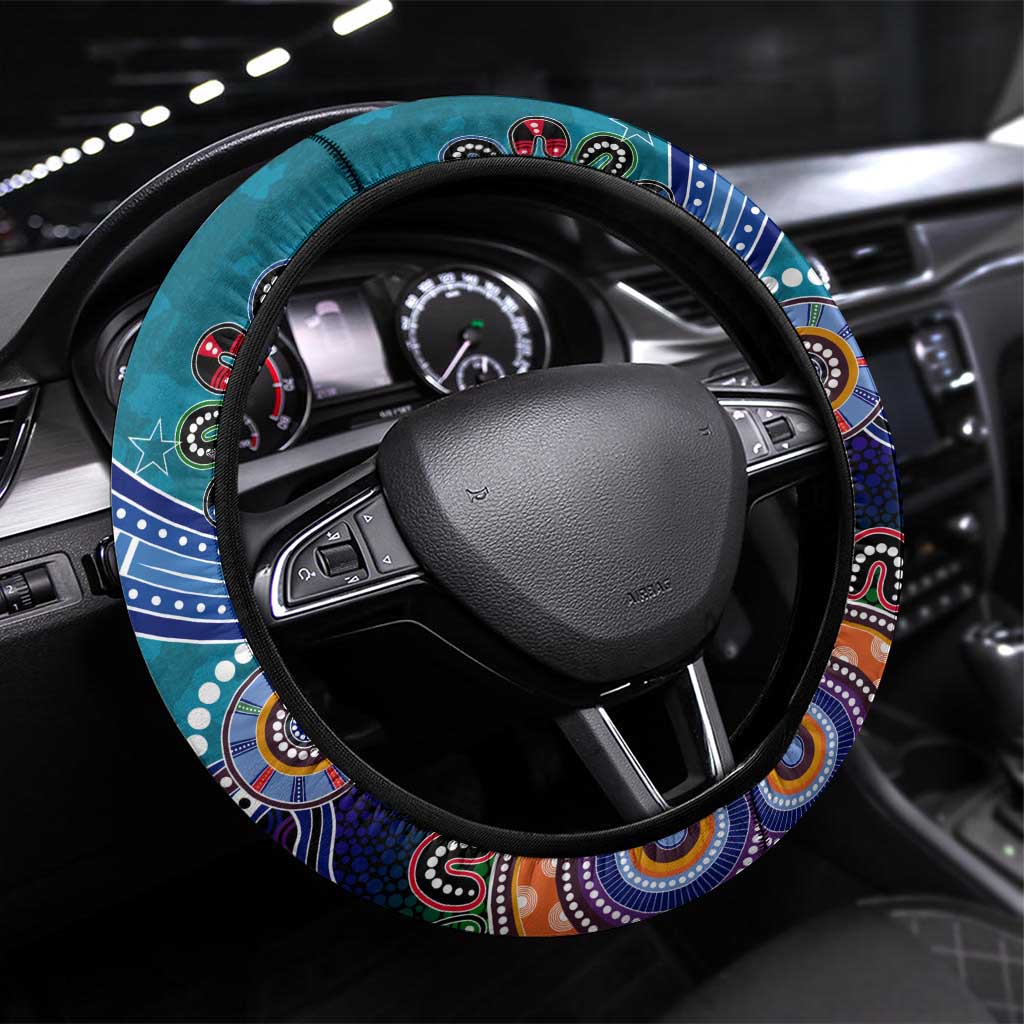 NAIDOC Week 2024 Port Adelaide Power Steering Wheel Cover Australia Aboriginal Dot Painting