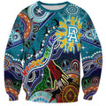 Custom NAIDOC Week 2024 Port Adelaide Power Sweatshirt Australia Aboriginal Dot Painting