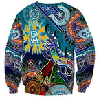 Custom NAIDOC Week 2024 Port Adelaide Power Sweatshirt Australia Aboriginal Dot Painting