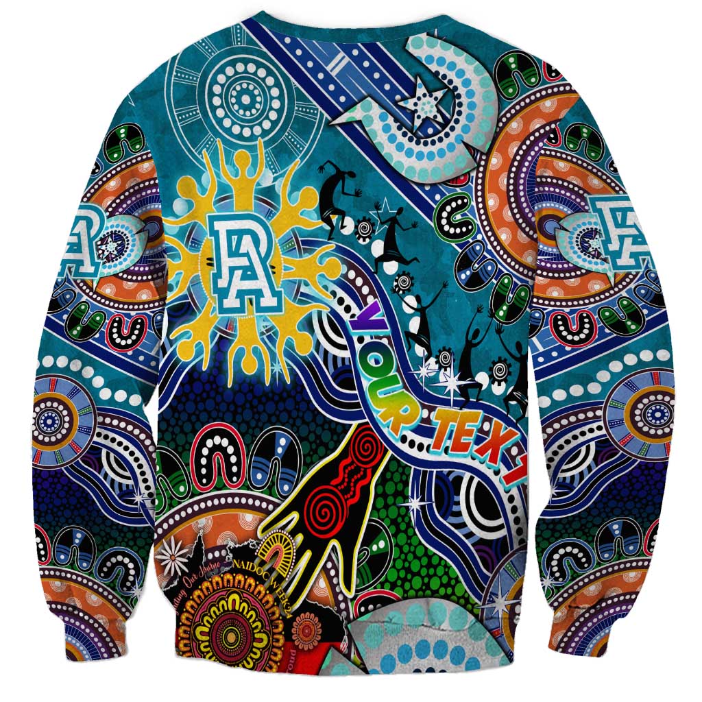 Custom NAIDOC Week 2024 Port Adelaide Power Sweatshirt Australia Aboriginal Dot Painting