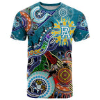 Custom NAIDOC Week 2024 Port Adelaide Power T Shirt Australia Aboriginal Dot Painting