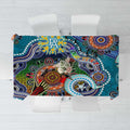 Custom NAIDOC Week 2024 Port Adelaide Power Tablecloth Australia Aboriginal Dot Painting