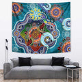 Custom NAIDOC Week 2024 Port Adelaide Power Tapestry Australia Aboriginal Dot Painting