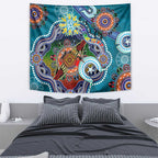 Custom NAIDOC Week 2024 Port Adelaide Power Tapestry Australia Aboriginal Dot Painting