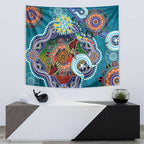Custom NAIDOC Week 2024 Port Adelaide Power Tapestry Australia Aboriginal Dot Painting