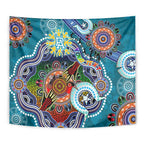 Custom NAIDOC Week 2024 Port Adelaide Power Tapestry Australia Aboriginal Dot Painting